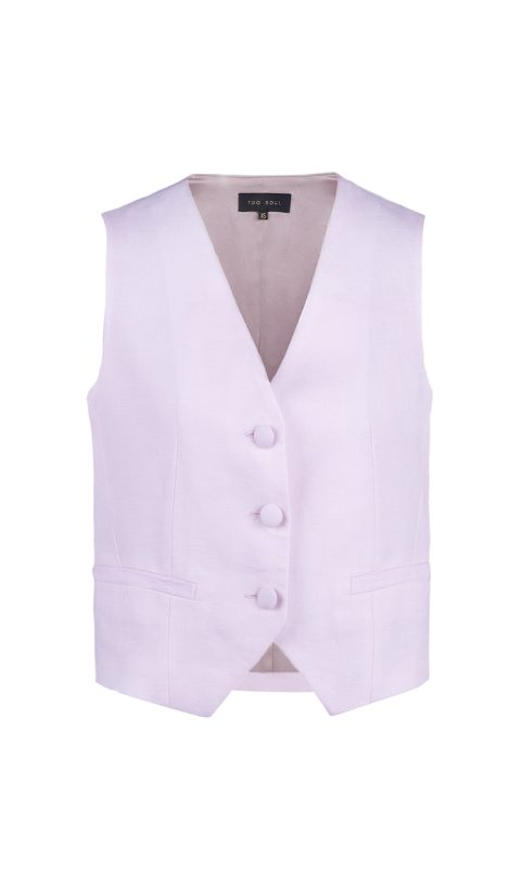 Linen Vest Pink