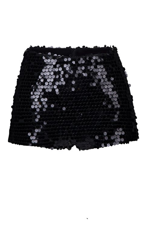 Black Sequin Shorts