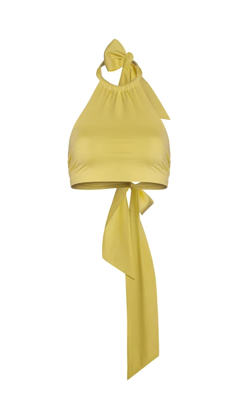 Bandeau Halter Top With Ties